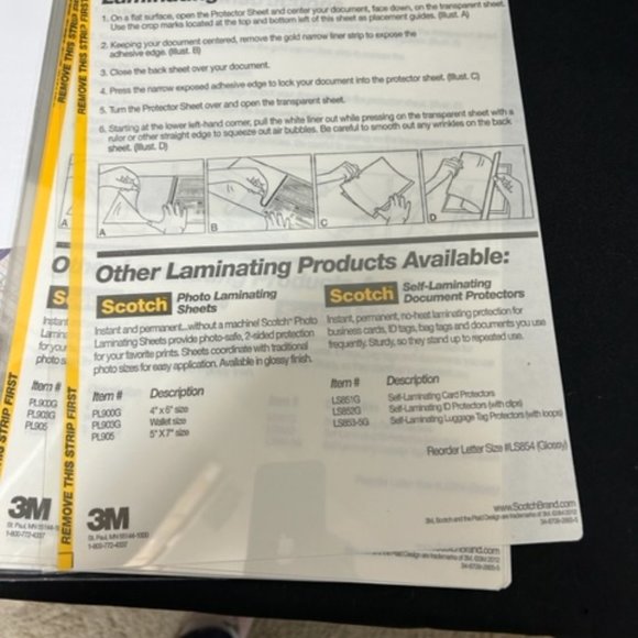 Scotch Brand Self Laminating Pouches 8.5" x 11" Open PKG - 9 Pouches - Picture 4 of 4